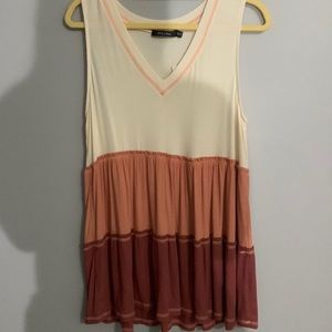 Hem & Thread Colorblock Tank